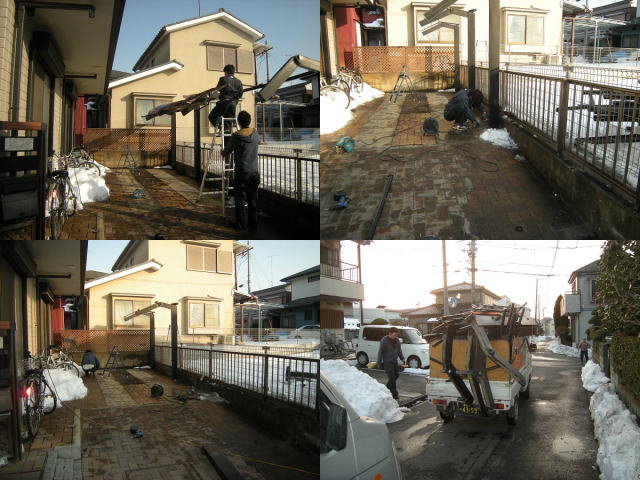 カーポート撤去