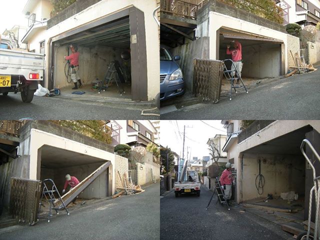 車庫シャッター取外し