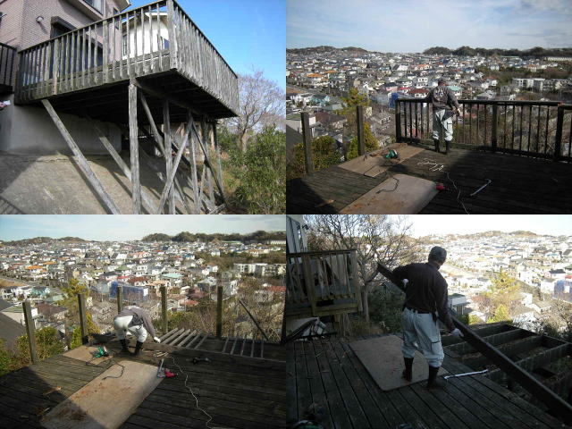 ウッドデッキ撤去